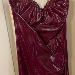 Burgundy tight dress